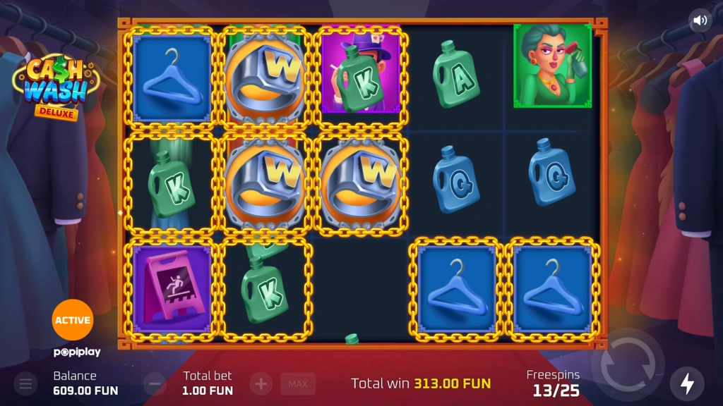 Cash Wash Deluxe - Multiplier Wild Respin in Free Spins